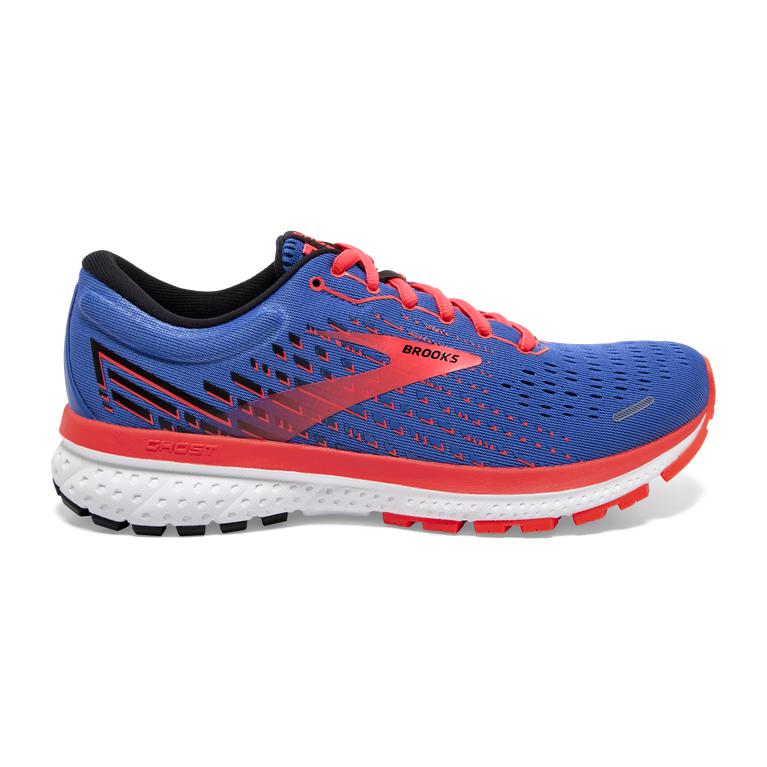 Brooks Ghost 13 Road Running Shoes - Women's - Blue/Coral/White (52396-CBPW)